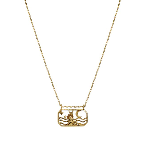 Zodiac oxen halsband (guld) 45 cm