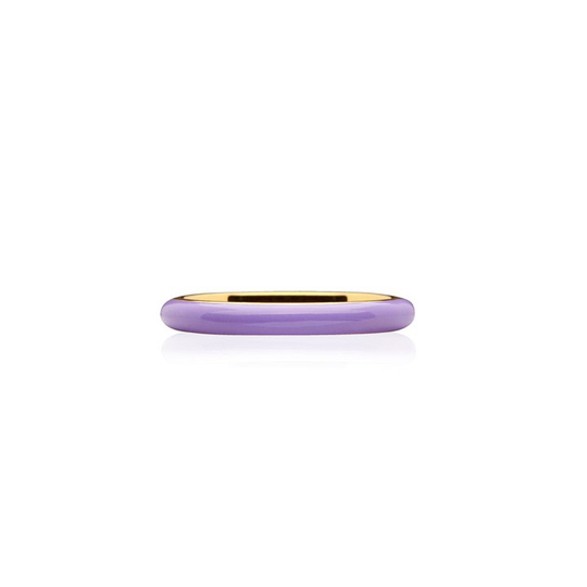 Enamel thin ring purple (gold)