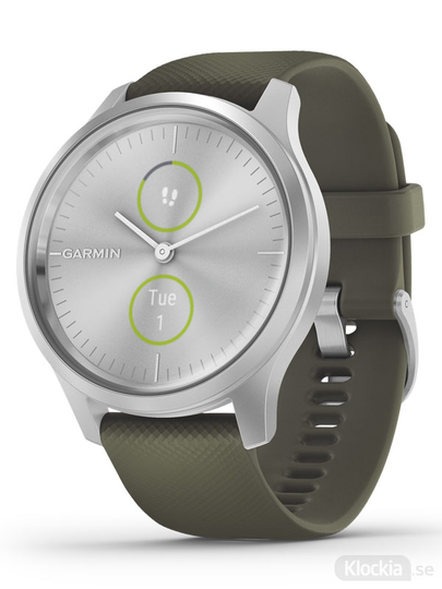 Garmin vívomove Style 42mm Aluminiumhölje med grönt silikonarmband