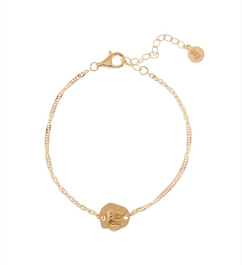 Two Elephant brace armband - guld