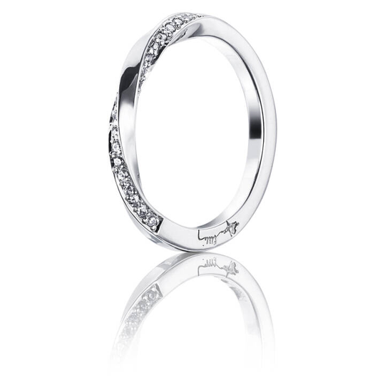 Viking & Stars Ring Vitguld
