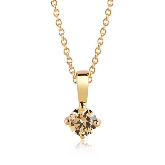 PRINCESS PICCOLO halsband Gula Zirkoner (guld) 45 cm