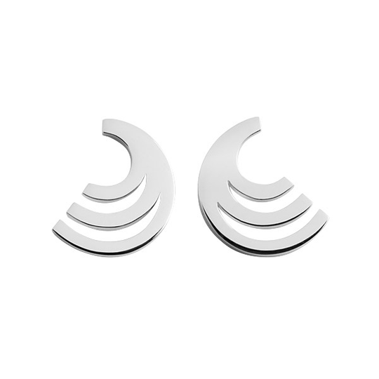 Offset Triple Örhänge silver