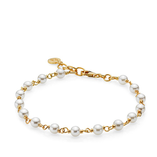 MISS PEARL Armband WHITE Guld