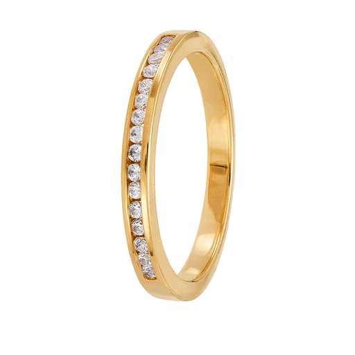 Diamantring i 18K guld, 15.5