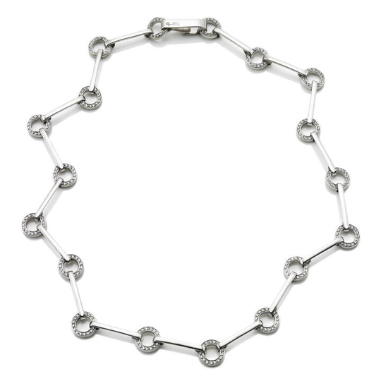 Ring Chain & Stars Halsband Vitguld