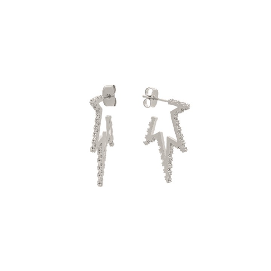 Petite Vega örhänge - Crystal (silver)
