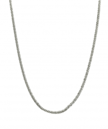 Roof big plain halsband Silver 40-45 cm