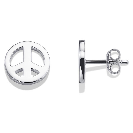 Mini Peace Örhänge Silver