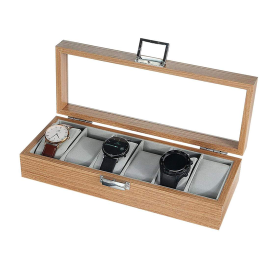 Klockbox för 6 Klockor, Trä - Brun