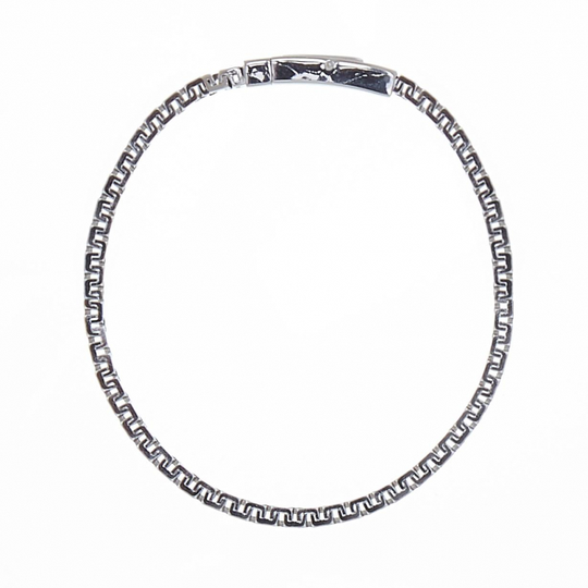 Bear zigzag brace armband Silver 21 cm
