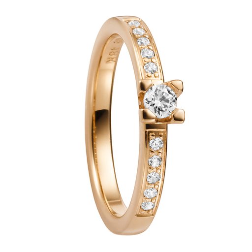 Diamantring i 18K guld, 62
