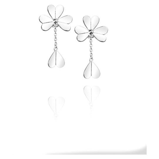 Four Clover Mini Örhänge Silver