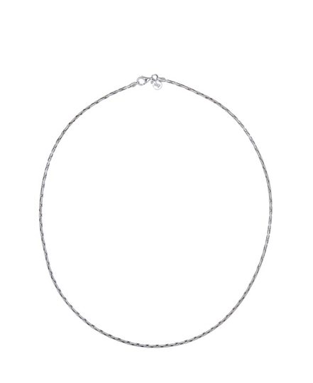 Bear plain halsband Silver 50 cm