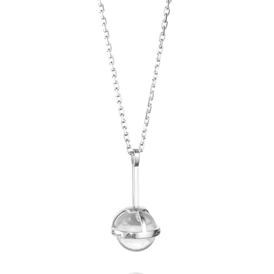 Amor Fati Globe - Crystal Quartz Hängsmycke Silver