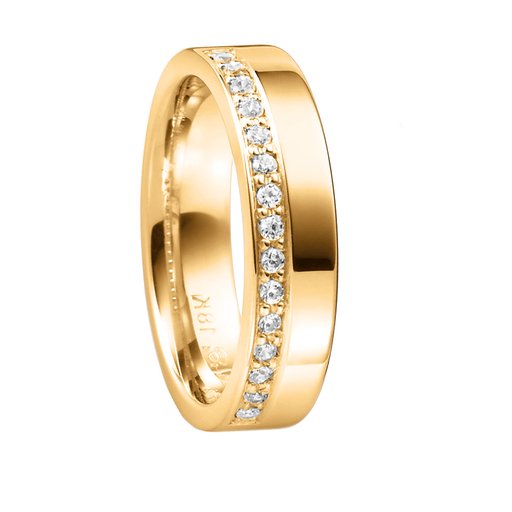 Diamantring i 18K guld, 61