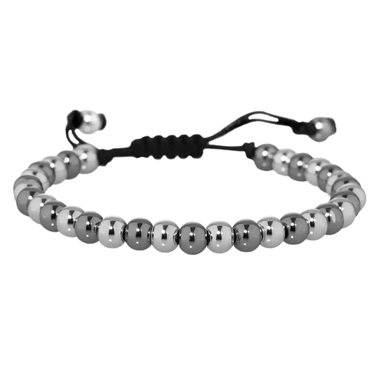 Armband, Små Kulor - Silver - Ljus / Mörk