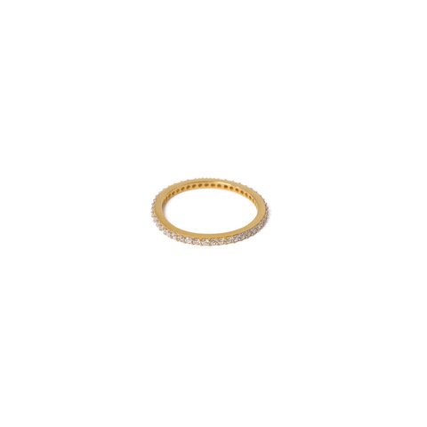 Ring i förgyllt äkta silver, 17.5
