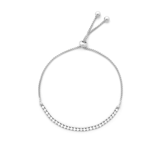 Cubic slider brace armband Silver