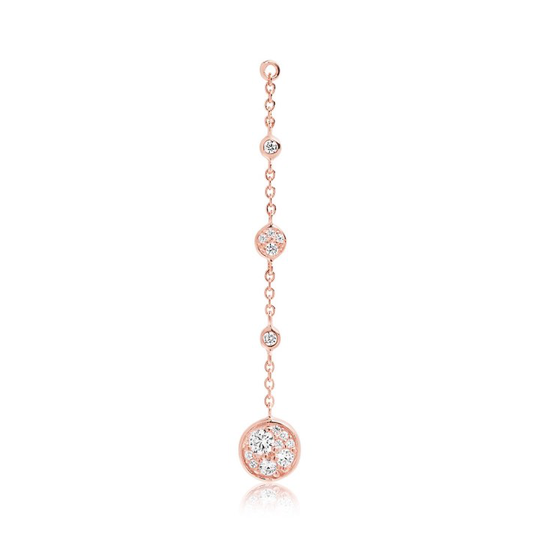 NOVARA EAR JACKET vita Zirkoner (rosé)