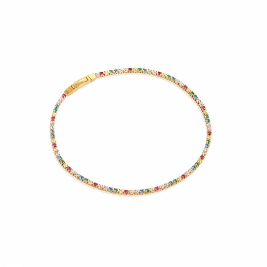 ELLERA Armband Mångfärgade Zirkoner Guld