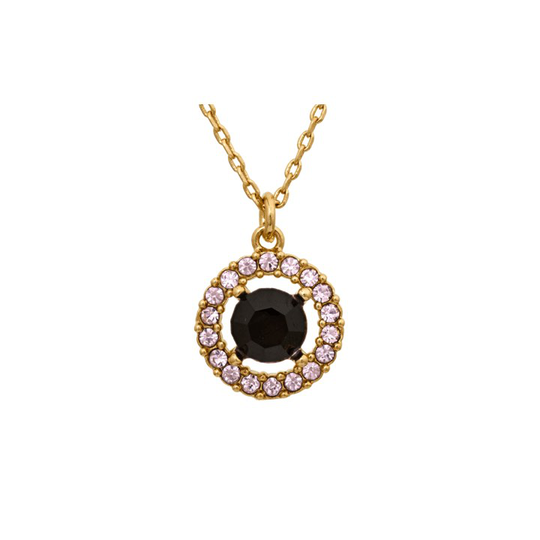 Miss Miranda halsband - Jet (guld)