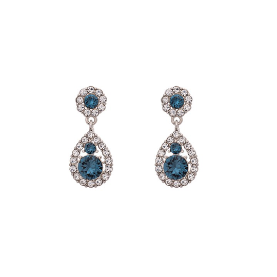 Petite Sofia örhänge - silver blue