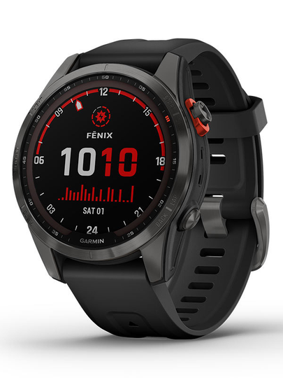 GARMIN Fenix 7S Solar Edition Skiffergrå med svart armband