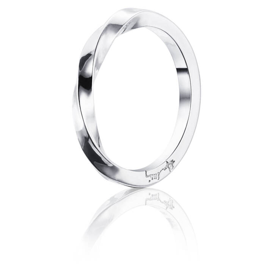 Viking Plain Ring Vitguld