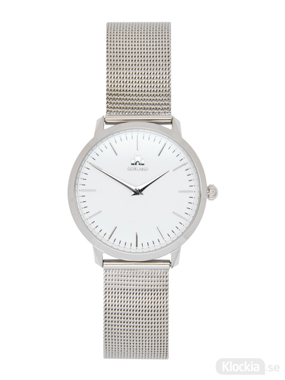 GotlandsKlockan Mesh Silver/Vit 33mm
