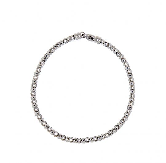 Bear popcorn brace armband Silver 21 cm