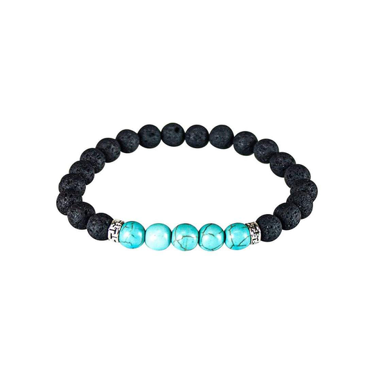 Armband med vulkansten - Turkos