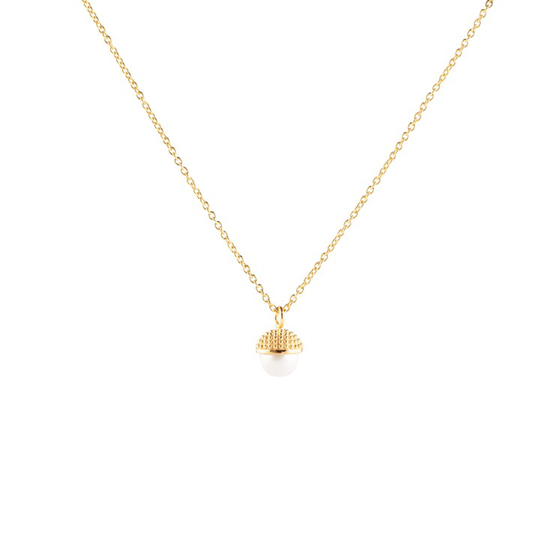 Pearl bubble short halsband Guld 40-45 cm