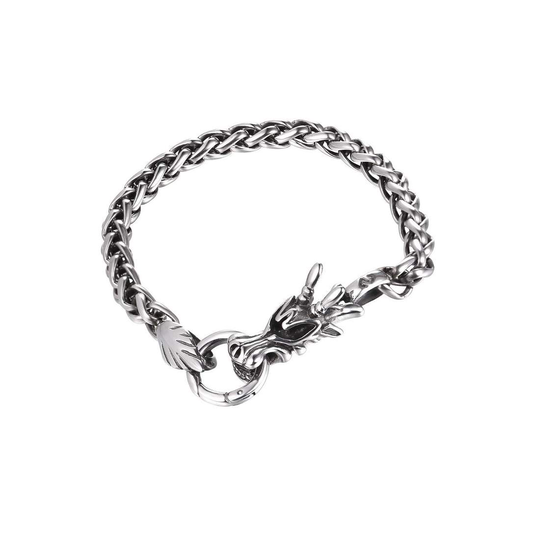 U7 Armband av en Kinesisk Drake - Silver