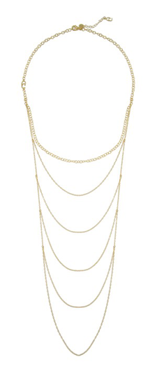 CU draped halsband Guld 90 cm