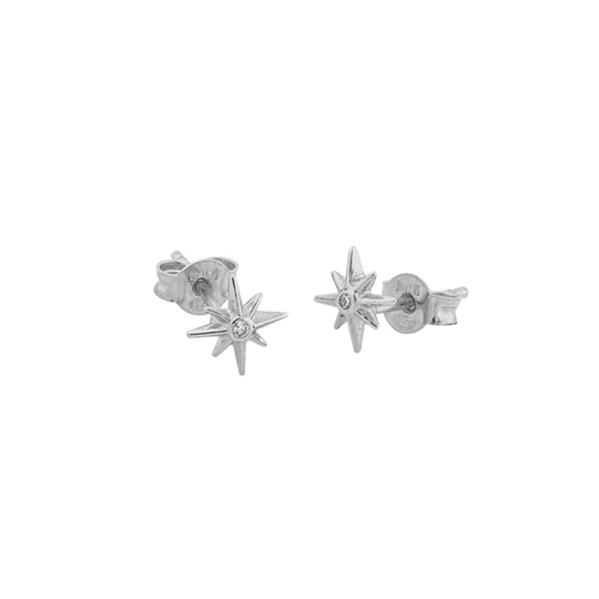 One star small örhänge Silver