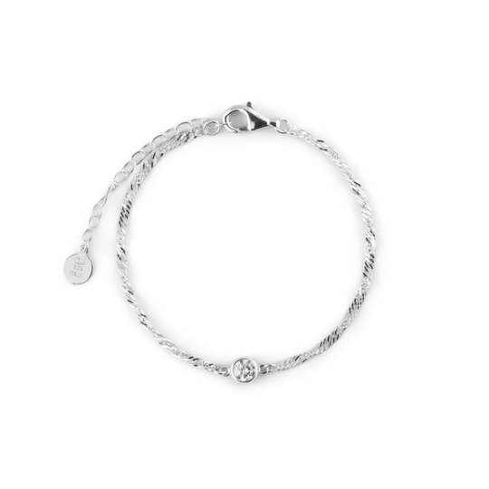 Cubic single brace armband Silver