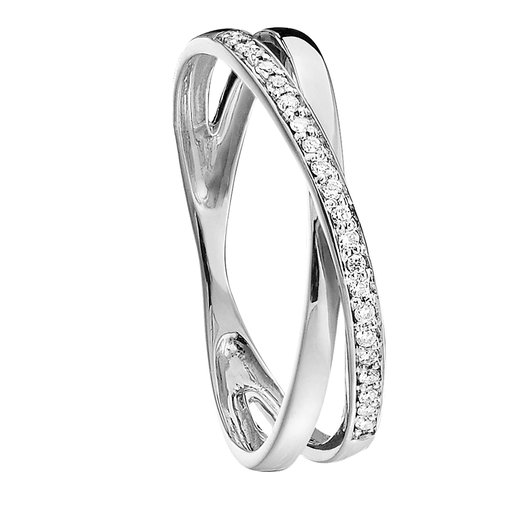 Diamantring i 18K guld, 19.5