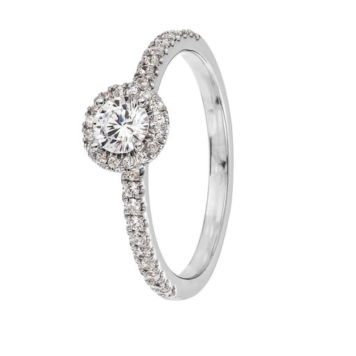 Diamantring i 18K guld, 17.0