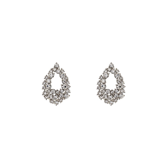 Petite Alice örhängen - Crystal (silver)