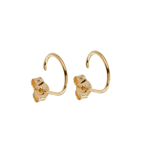 Two small round örhänge - Guld