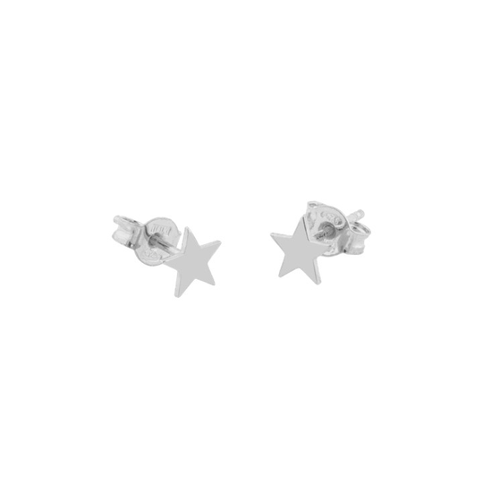 Double star small örhänge Silver