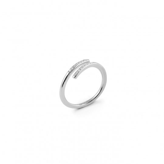 Loop stone ring Silver 16/17