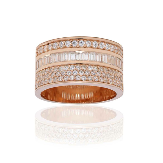 CORTE GRANDE ring IA vita Zirkoner (rosé)