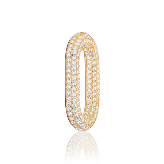 CAPRI SINGLE LINK Vita Zirkonia (guld)