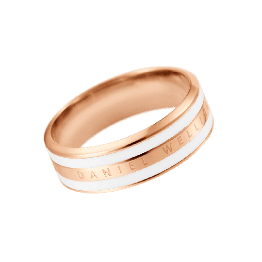 Daniel Wellington DW Emalie Ring Satin White 15MM Roséguld