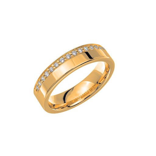 Diamantring i 18K guld, 70