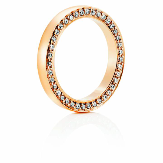Half Round & Stars On Side Ring Guld