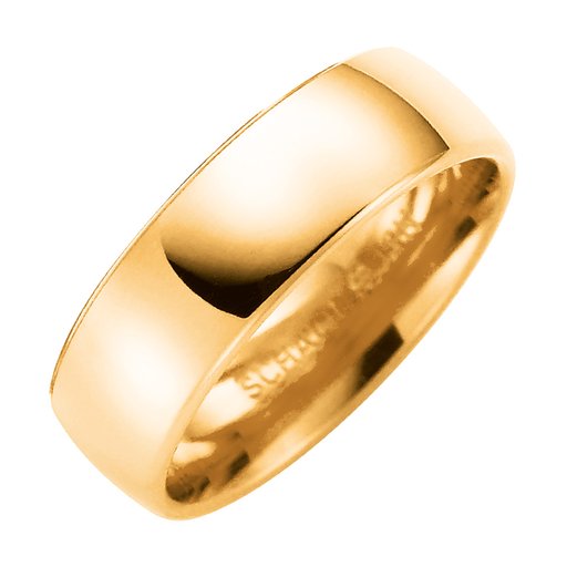 Förlovningsring i 18K guld 6mm, 45