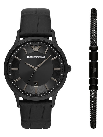 Emporio Armani Gent Date 43mm Gift Set
